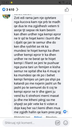 Zoti Edi Rama jam nje qytetare nga kucova kam nje prb te madh qe dua te ma zgjidhesh