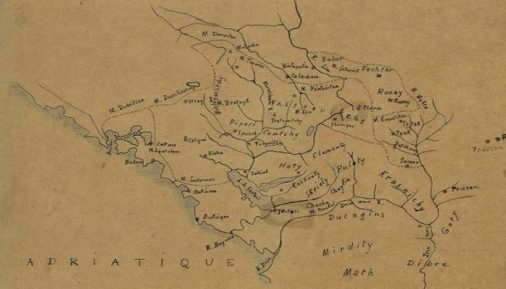 Fiset shqiptare në Mal të Zi, hartë e vitit 1839