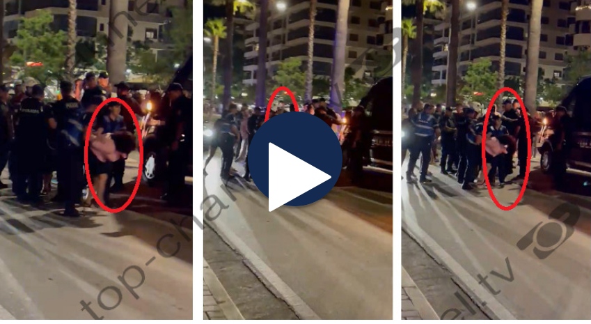 Vendosi në shenjë proteste me zë të lartë Himnin Kombëtar, shoqërohet me forcë pronarja e lokalit
