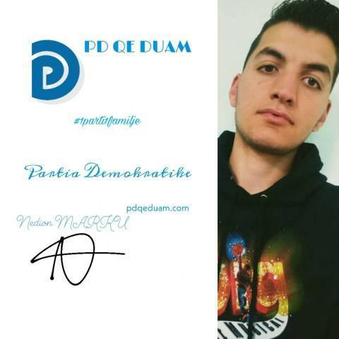 Nedion Marku sjell nje organizim per mbeshtetjen e Partise Demokratike ! Ai e ka quajtur : PD Që Duam