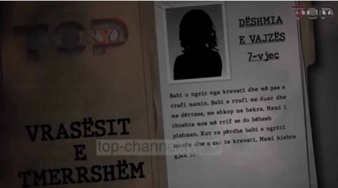 Top Story/ Dëshmia ekskluzive e 7 vjeçares: Kemi fjetur me mamin e vdekur në një krevat