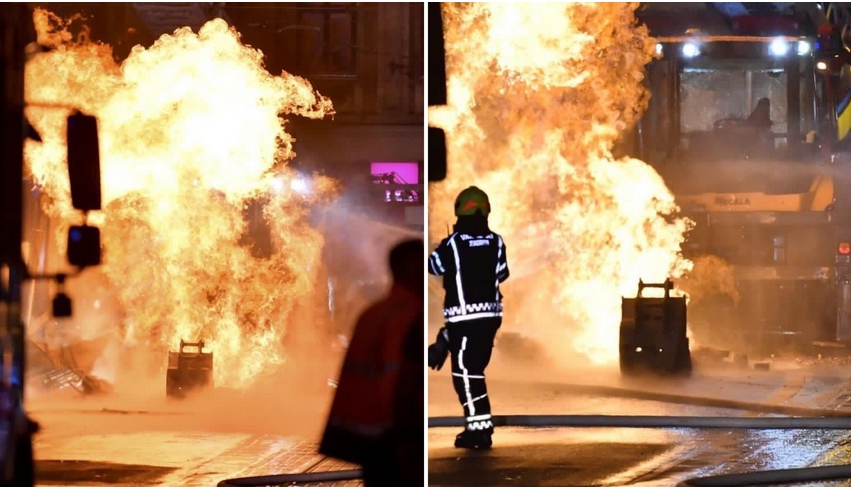 Shpërthim i fuqishëm në Zagreb të Kroacisë/ Eskavatori godet tubin e gazit, ka të lënduar