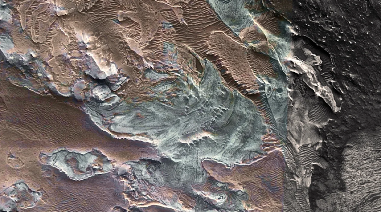 Zbulohen mbetjet e një akullnaje të lashtë në Mars