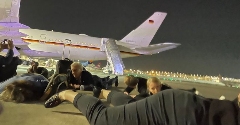 Alarm për raketë në Tel Aviv! Ekipi i Scholz në panik, shtrihen përtokë