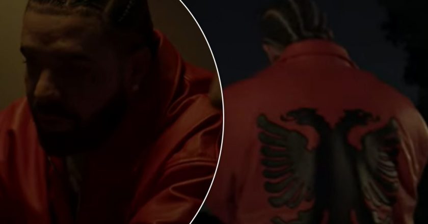 Reperi Drake surprizon shqiptarët me videoklipin e ri, shfaqet me xhaketën e kuqe dhe shqiponjën e zezë