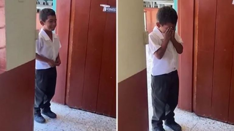 VIDEO/ Shokët e klasës i festojnë për herë të parë ditëlindjen, reagimi i 8-vjeçarit prek rrjetin