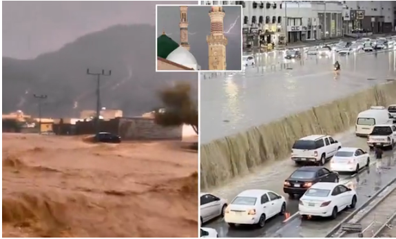 Pas Dubait, përmbytjet e ‘shiut artificial’ kthejnë rrugët në lumenj edhe në Arabinë Saudite (fotot)-Çkemi News