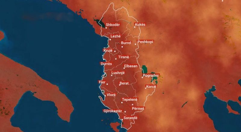 Shqipëria në “flakë”, i nxehti afrikan më pranë se kurrë, ja sa do të shkojnë temperaturat në fillim të qershorit-Çkemi News