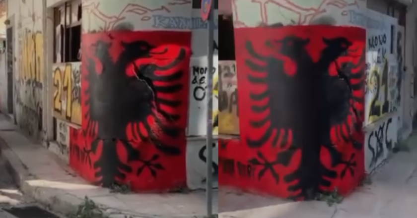 VIDEO/ Shqipëria në Euro 2024! Atmosfera e ndeshjes ndjehet edhe në Greqi, pikturohet shqiponja e madhe-Çkemi News