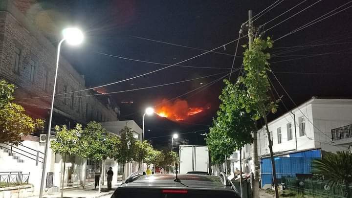 Lajmi Fundit; Zjarr i permasave te medha ne Delvine! Rrezikohet te ket deme katastrofale, ne geshtenja dhe ullishte-Çkemi News