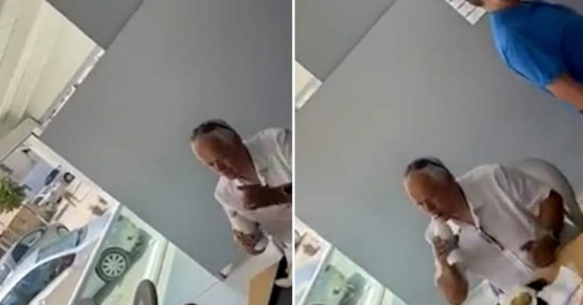 VIDEO/ Gjikuria shfaqet vetëm dhe i braktisur ditën e votimit duke ngrënë byrek, asnjë aleat politik krah tij -Çkemi News