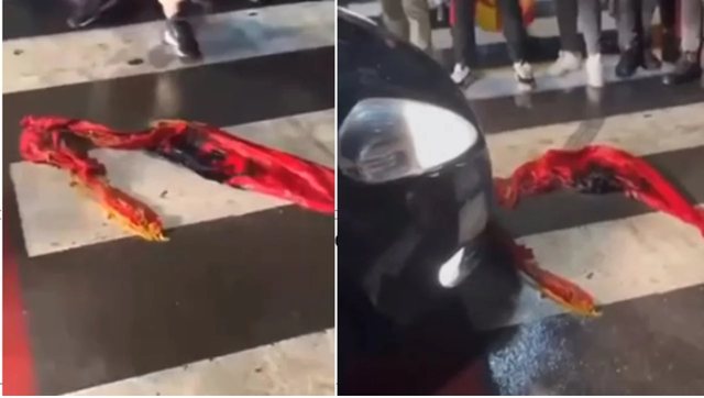 Lajmi Fundit; Digjet flamuri shqiptar, shkelet me makinë, trazira gjatë festimeve në Maqedoninë e Veriut(Foto, Video) -Çkemi News