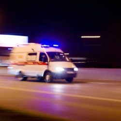 Photo taken from the roadside ,Moscow, spring 2019, sky, ambulance, roa