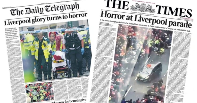 Nga trofeu te tragjedia! Makina hyri në mes të turmës gjatë festimeve në Liverpool, faqet e para të gazetave përshkruajnë tmerrin-Çkemi News
