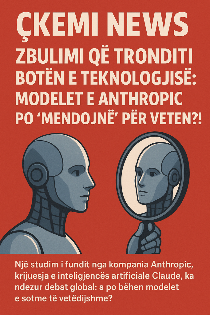 Zbulimi që tronditi botën e teknologjisë: Modelet e Anthropic po “mendojnë” për veten?!-Çkemi News
