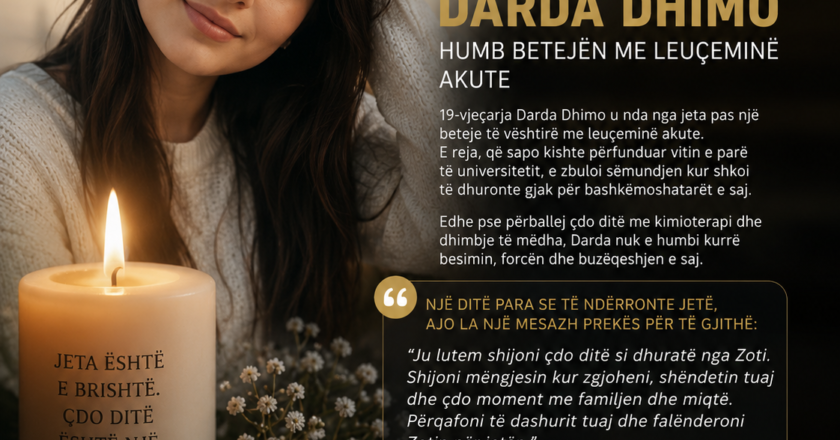 Prekëse | 19-vjeçarja Darda Dhimo humb betejën me leuçeminë akute