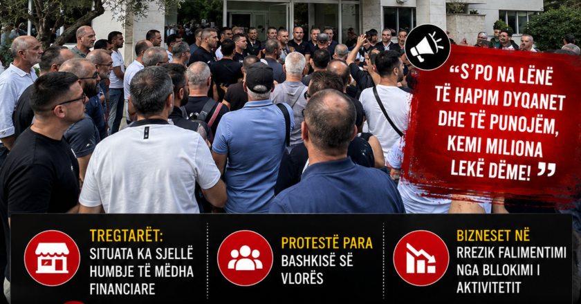 TENSION NË VLORË/ Tregtarët protestë para Bashkisë: